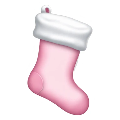  light pink Christmas stocking with bow sticker