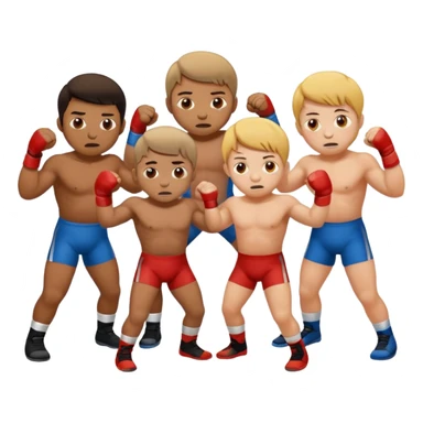 élèves quicoopèrent en faisant su sportde lutte sticker