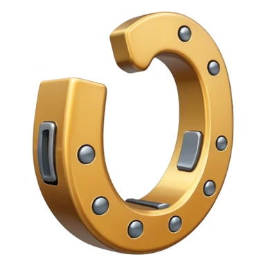 a horseshoe magnet sticker