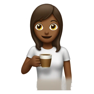 Coffee with person drinking it  sticker