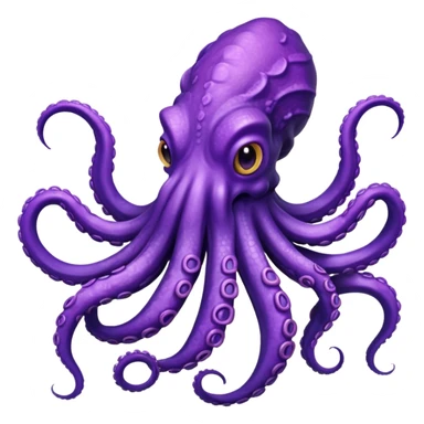 purple kraken sea monster sticker