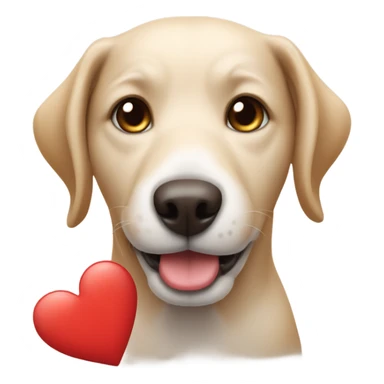 dog with heart sticker