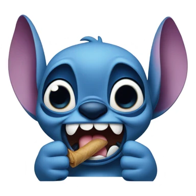 Stitch doing a shush gesture sticker