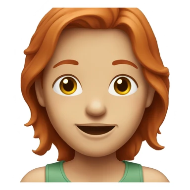 Red head with large gums sticker