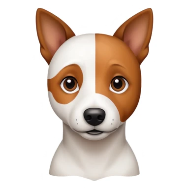 a white jack russell the size of a kelpie sticker