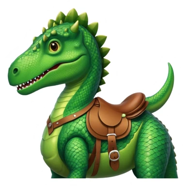 Dinosaur in saddle, pov sticker