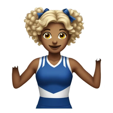 Cheerleader girl holding Pom Poms  sticker
