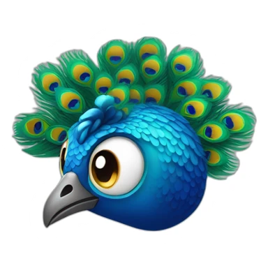 cute peacock sticker