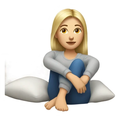 a russian woman resting on a sofa in the living room sticker