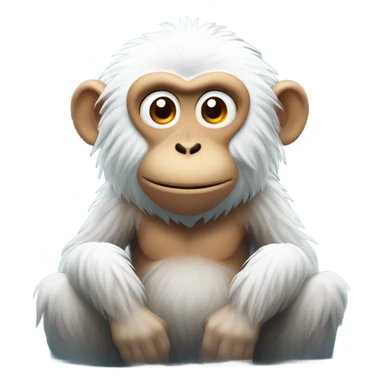 Snow monkey in a hot spring sticker