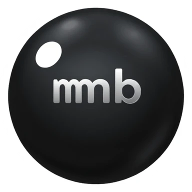 Black ball (MB) written on it. sticker