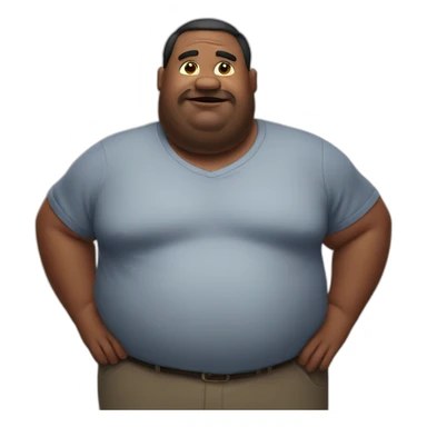 big fat man sticker