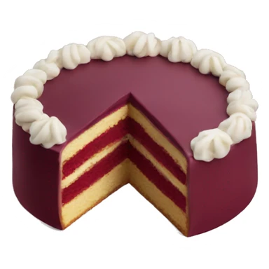 Burgundy cake sticker