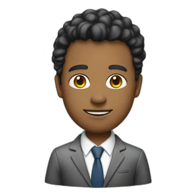 Journalist casual suit mulato sticker