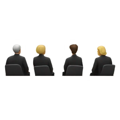 Courtroom with judges sticker