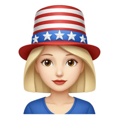 4th of july woman sticker