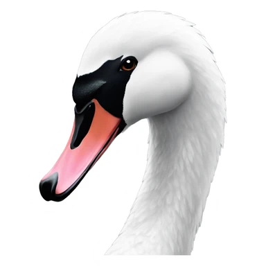 Black and white swan sticker