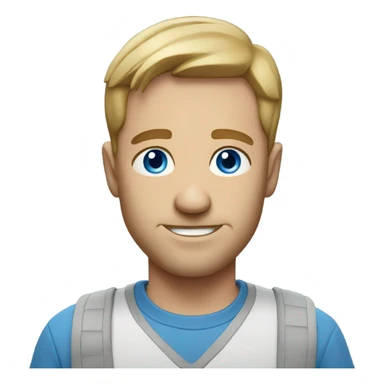 casual portrait of a man blue eyes sticker