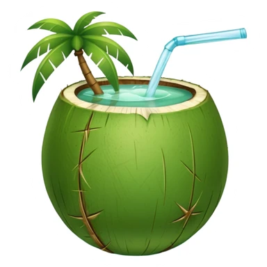 Green Coconut water sticker
