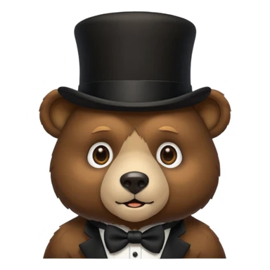 🐻🎩 sticker