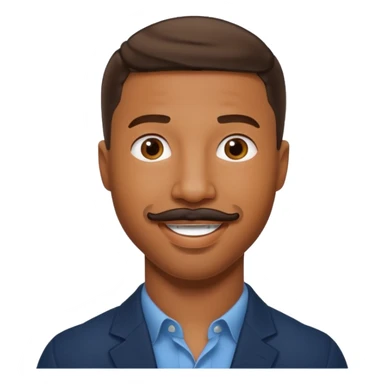 michael b jordan with mustache sticker