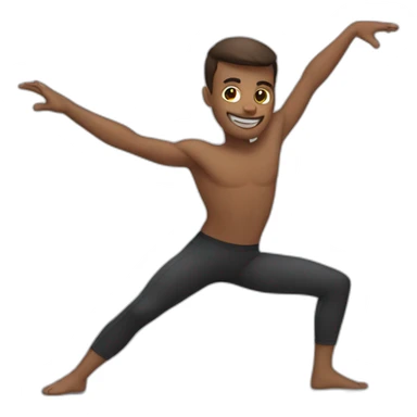 guy does the splits sticker