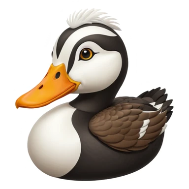 Can I get a king eider duck in the style of an apple emoji sticker