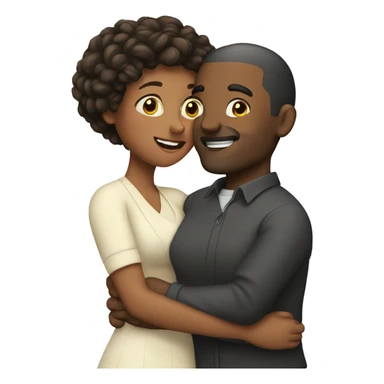 Wife and husband hugging sticker