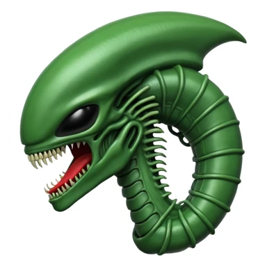 green xenomorph from movie alien sticker