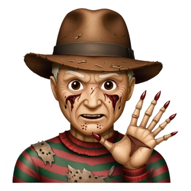 glitter freddy krueger sticker