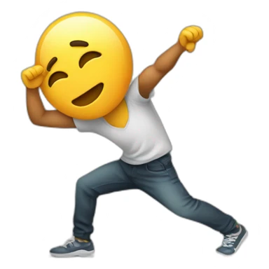 personne qui fait un dab sticker