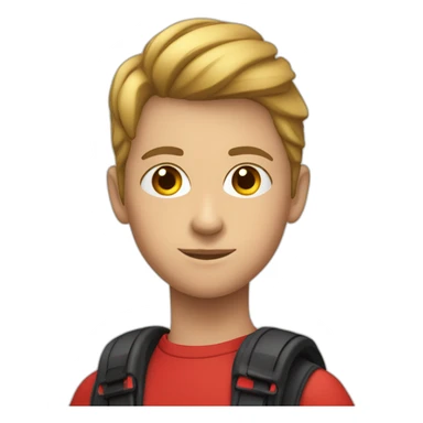 Adolescent de 14ans sur une supermot rouge et noir sticker