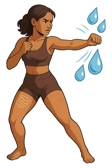 Donna combatte cellulite e ritenzione sticker