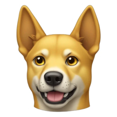 yellow dog that looks like a dingo sticker