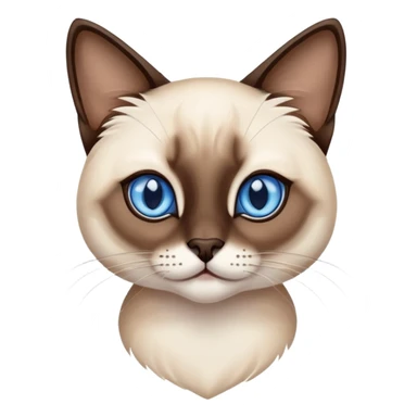 siamese cat with blue eyes sticker