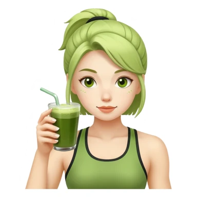 gym girl with matcha sticker