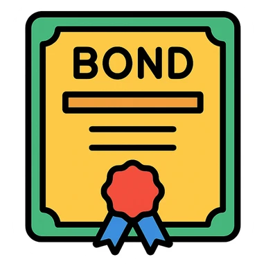 simple financial bond icon sticker