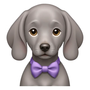 Weimaraner with bow sticker