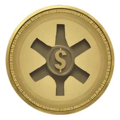 Dollar coin rotating sticker
