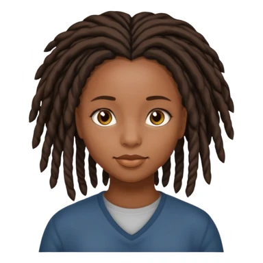 Black girl with locs sticker