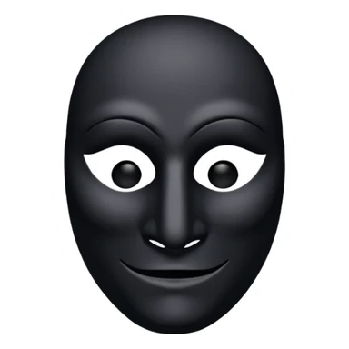 black mask with big nose sticker