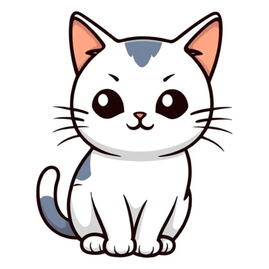 Cat side eye sticker