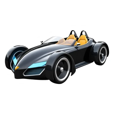 Hot rod Cat Woman’s sporty futuristic pursuit mobile two seater car  sticker