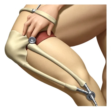 Un emojis para uso medico: Un hombro, una cadera, una rodilla, un pie, un brazo con un codo y mano, una espalda y un cuello sticker