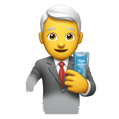 Icons holding brand(product) in hand
 sticker