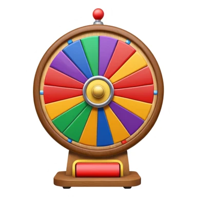 can you make me a prize wheel with the colors red, yellow, green, blue, orange, purple sticker
