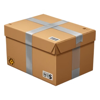 one cardboard box sticker
