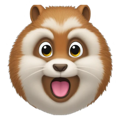 Squirrel whitout fur sticker