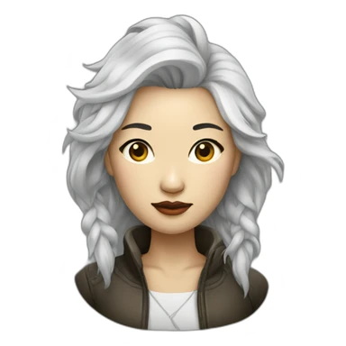 chinese-woman-designer-wolf-cut sticker