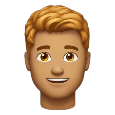 caramel brown good looking guy with light stumble and thick hair combed forward skin fade approximate 30 years old sticker